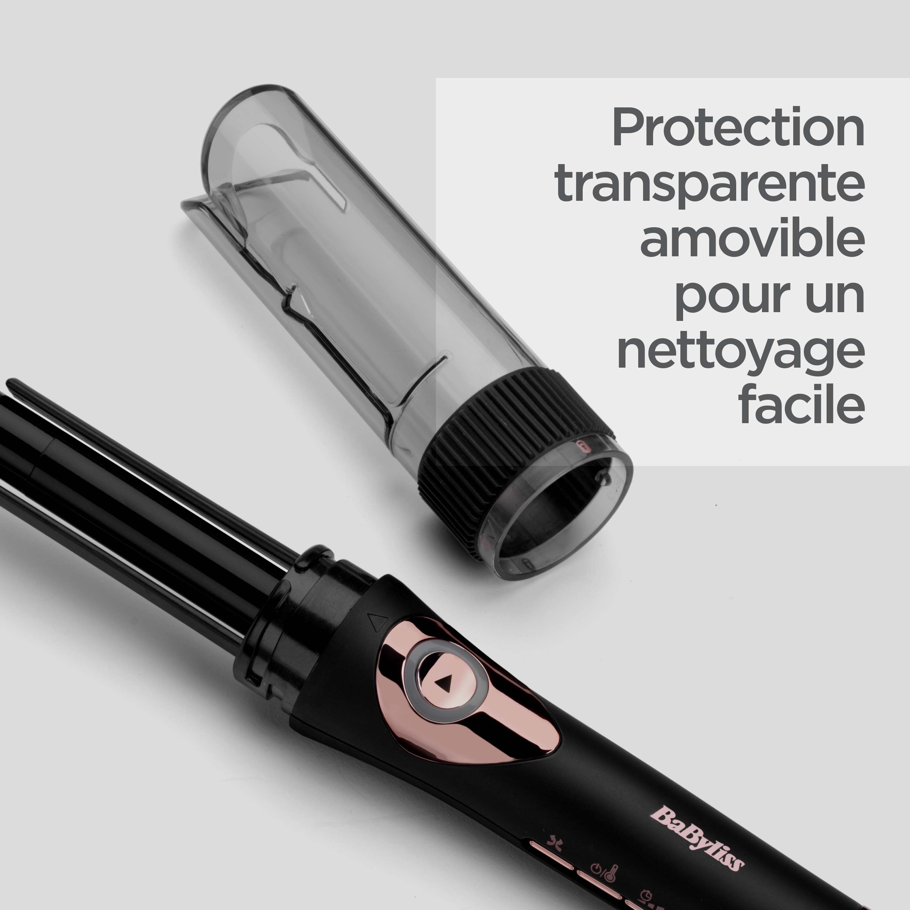 Protection transparente amovible pour un nettoyage facile